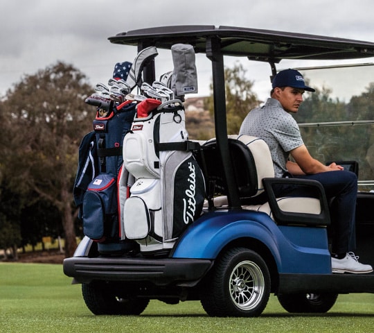 Staff bag on golf cart sale