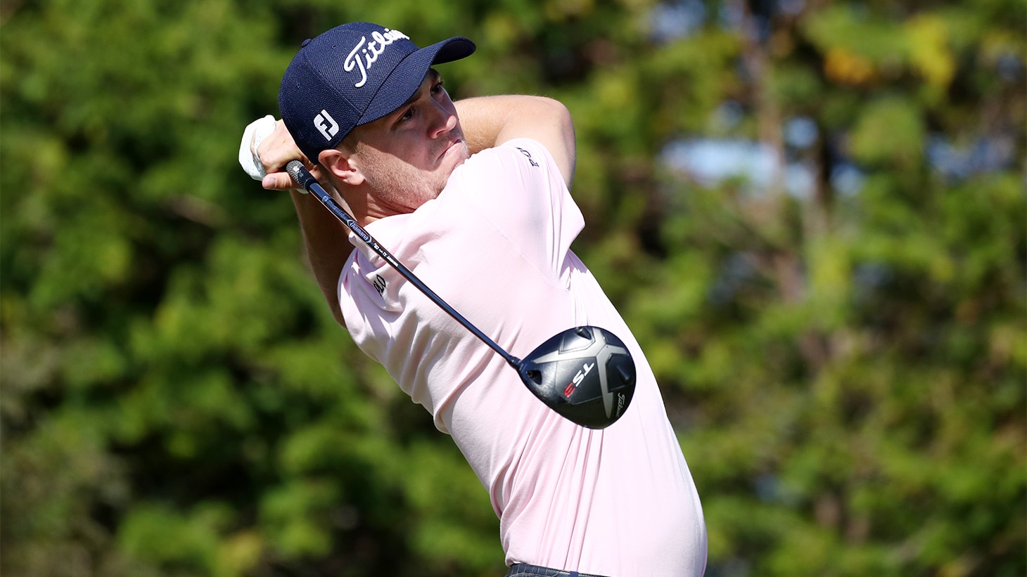 Casquette golf Titleist Pro V1 bleue signée par Justin Thomas