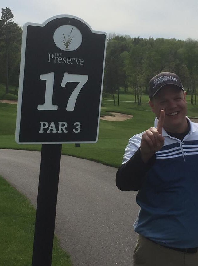 Hole in one - The Preserve Golf Course @ Grand View Lodge