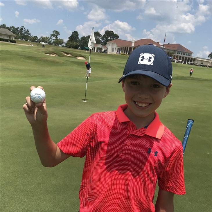 Ty’s first ACE at 10 years old!