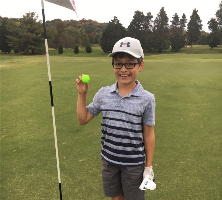 First Hole in One at Nine Years Old!