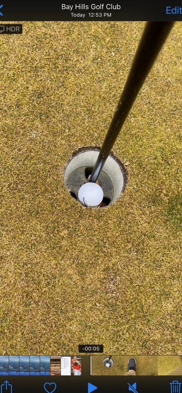 63 year old Ed’s hole in one.